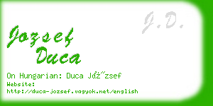 jozsef duca business card